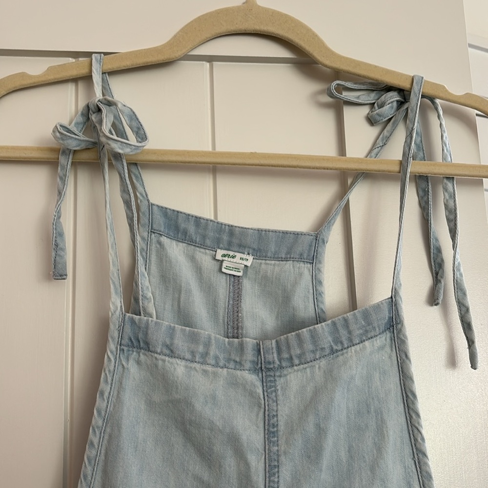 Aerie Light Blue Denim Overalls - Picture 3 of 5